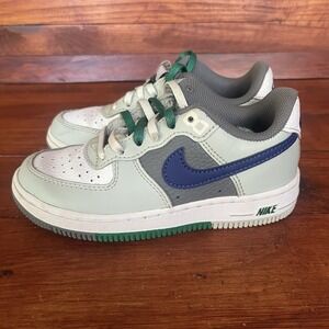 Nike Force 1 Shoes LV8‎ Light Silver Deep Royal Blue Sneakers FB9501 001